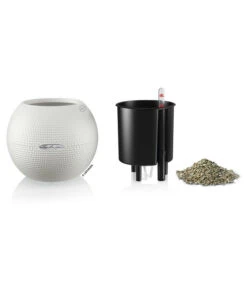 LECHUZA® PURO Color, All-in-One-Set, Rund, Ca. Ø20 Cm -Geschäft Für Pflanzensamenbedarf 2418622 WE FS 002 PuroColor20Weiss