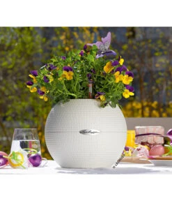 LECHUZA® PURO Color, All-in-One-Set, Rund, Ca. Ø20 Cm -Geschäft Für Pflanzensamenbedarf 2418622 WE MO 004 PuroColor20cmweiss