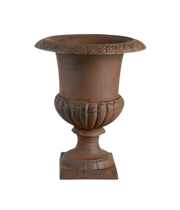 Esschert Design Französische Pflanzvase Aus Gusseisen, Dunkelbraun 3 Esschert Design Französische Pflanzvase Aus Gusseisen, Dunkelbraun