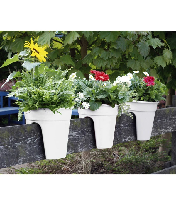 KHW Kunststoff-Geländertopf, 3-teilig, Ø 27 X 27,5 Cm 3 KHW Kunststoff-Geländertopf, 3-teilig, Ø 27 X 27,5 Cm