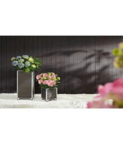 Dehner WPC-Topf Inkl. Kunststoff-Einsatz, Anthrazit -Geschäft Für Pflanzensamenbedarf 3220589 3220985 WE MO 001 DehnerPolystone PflanztopfinklKunststoff EinsatzanthrazitBlumenkuebel 1