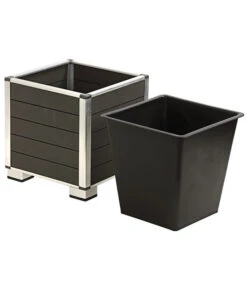 Dehner WPC-Topf Inkl. Kunststoff-Einsatz, Anthrazit -Geschäft Für Pflanzensamenbedarf 3220589 WE DE 002 PolystoneTopfinklKunststoffEinsatzBlumentopf