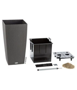 LECHUZA® Kunststoff-Topf Cubico Cottage -Geschäft Für Pflanzensamenbedarf 3528429 WE FS 004 LechuzaCubicoCottageBlumenkuebeleckigBlumentopfBlumenvase