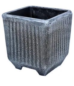 Roto Kunststoff-Pflanztopf Twist, Quadratisch, Grau, Ca. B36,5/H40/T36,5 Cm