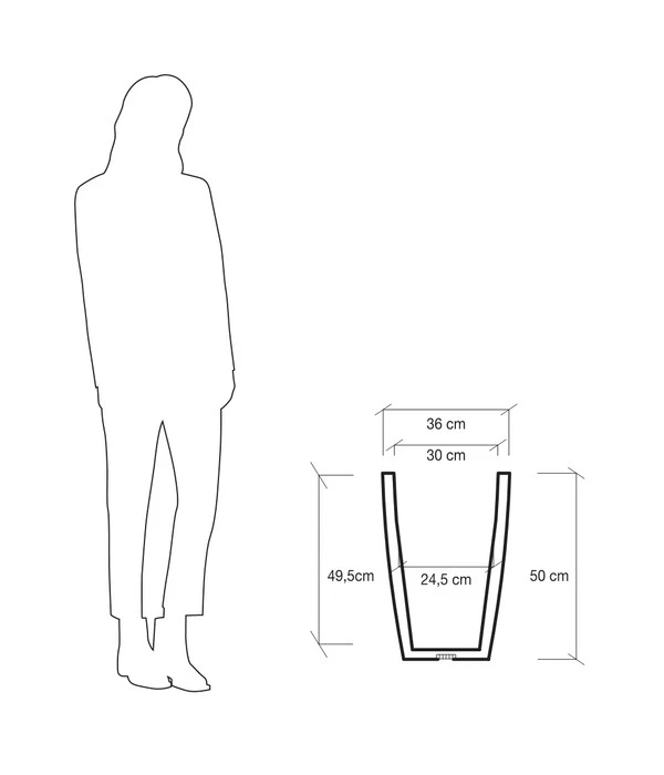 Farmet Kunststoff-Topf-Set Hydrus, Quadratisch, Grau, 2-teilig 8 Farmet Kunststoff-Topf-Set Hydrus, Quadratisch, Grau, 2-teilig – Bild 6