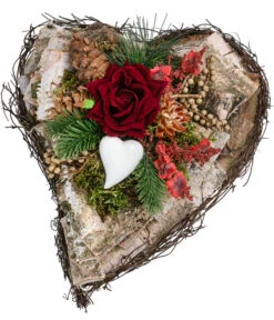 Grabgesteck Sören, Herzförmig, Ca. B28/H12/T32 Cm