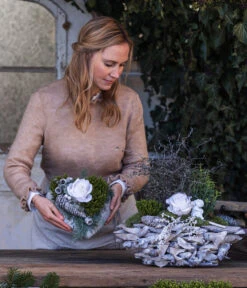 Grabgesteck Stille, Oval, Ca. B50/H50/T25 Cm -Geschäft Für Pflanzensamenbedarf 6462956 WE MO 002 SerieStillePremiumAllerheiligen202301