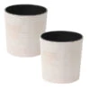 Siena Garden Kunststoff-Topf ECO Lens, Rund, Weiß, Ca. Ø25/H25,5 Cm, 2er-Set -Geschäft Für Pflanzensamenbedarf 6654974 WE FS 001 PflanzgefaessEcoLensWeiss