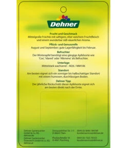 Sommerapfel 'Roter James Grieve' -Geschäft Für Pflanzensamenbedarf 7745730 SommerapfelRoterJamesGrieve Etikett 2